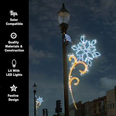 Giant LED Shooting Star Pole Mount Decor-Solar Compatible