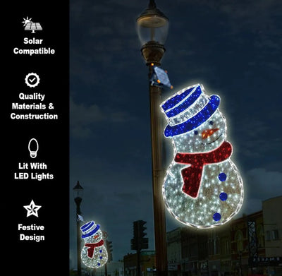 Giant LED Shooting Star Pole Mount Decor-Solar Compatible